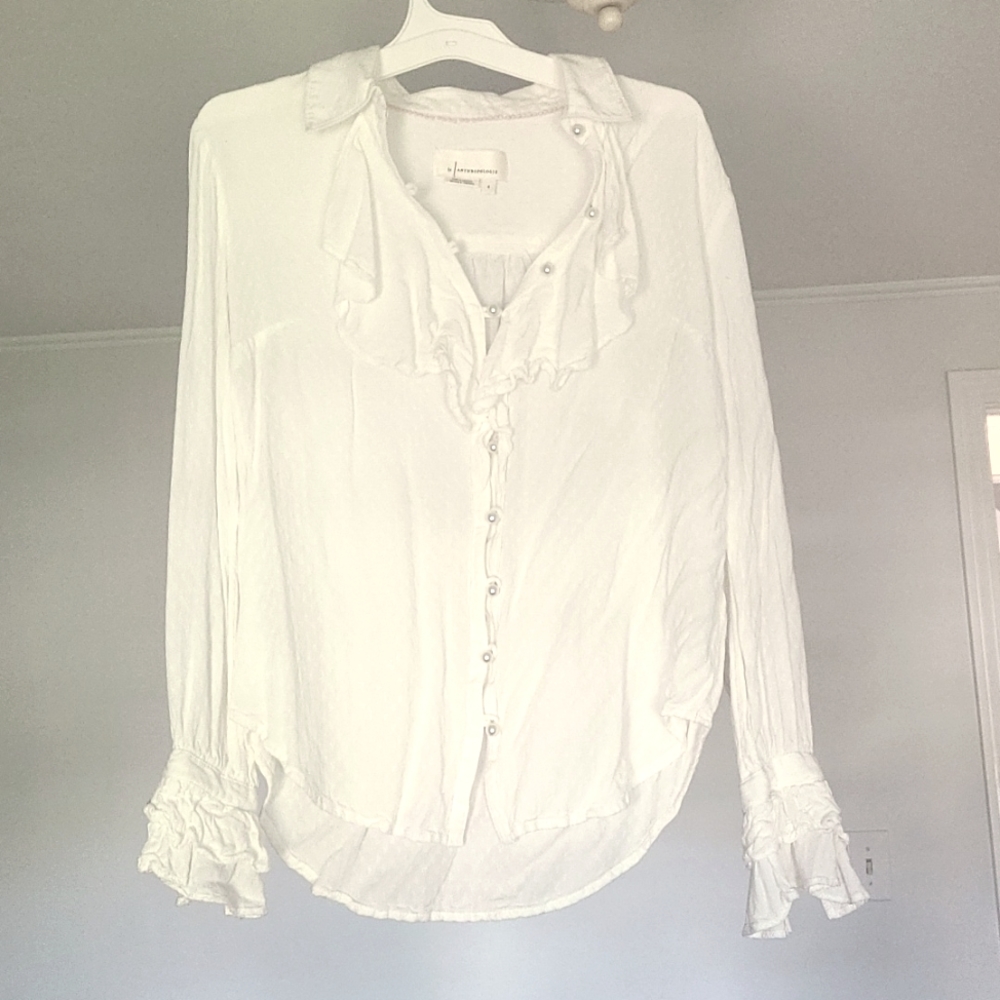 Anthropologie Pearl Button Up